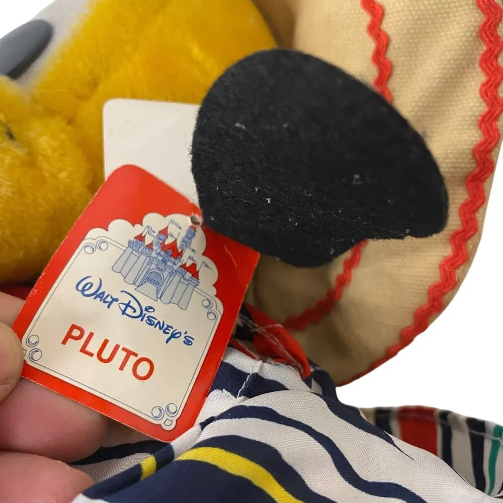 Vintage Disneyland Pluto Plush Mexican Outfit Sombrero 70s Walt Disney World 17